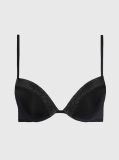 Negru Sutien Cu Decolteu Adanc Push-Up - Flirty  Femei