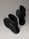 Negru Botine Din Piele Cu Logo Signature  Femei