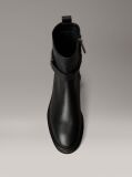 Negru Botine Din Piele Cu Logo Signature  Femei