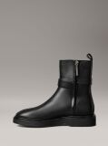 Negru Botine Din Piele Cu Logo Signature  Femei