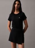 Negru Tricou Slim Din Bumbac Organic  Femei