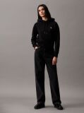 Negru Hanorac Fleece Din Amestec De Bumbac  Femei
