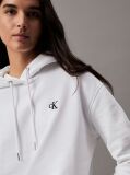 Alb Hanorac Fleece Din Amestec De Bumbac  Femei