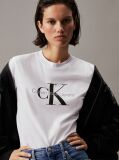 Alb Tricou Cu Logo Monograma  Femei