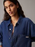 Denim Rochie-Camasa Din Denim Cu Curea  Femei