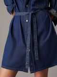 Denim Rochie-Camasa Din Denim Cu Curea  Femei