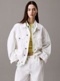 Denim Jacheta Denim Cu Croiala Boxy  Femei