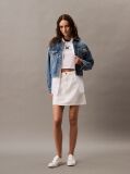 Denim Fusta Mini Denim Cu Croiala A-Line  Femei
