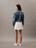 Denim Fusta Mini Denim Cu Croiala A-Line  Femei