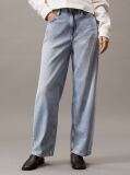 Denim Blugi Cu Talie Inalta Si Croiala Barrel  Femei