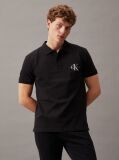 Negru Tricou Polo Cu Monograma  Barbati
