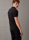 Negru Tricou Polo Cu Monograma  Barbati