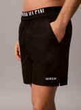 Negru Pantaloni Scurti De Baie Cu Elastic Dublu La Talie - Intense Power  Barbati