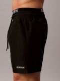Negru Pantaloni Scurti De Baie Cu Elastic Dublu La Talie - Intense Power  Barbati