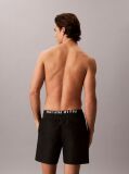 Negru Pantaloni Scurti De Baie Cu Elastic Dublu La Talie - Intense Power  Barbati