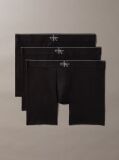 Negru Boxeri Tip Slip Din Bumbac Elastic Cu Monograma Grafica  Barbati