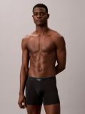 Negru Boxeri Tip Slip Din Bumbac Elastic Cu Monograma Grafica  Barbati
