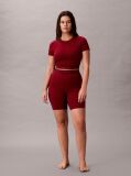Rosu Top Cu Maneca Scurta - Shapewear Cu Logo Icon  Femei