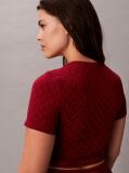 Rosu Top Cu Maneca Scurta - Shapewear Cu Logo Icon  Femei