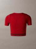 Rosu Top Cu Maneca Scurta - Shapewear Cu Logo Icon  Femei