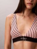 Roz Sutien Bralette Triunghi - Monograma Grafica Din Microfibra  Femei
