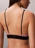 Roz Sutien Bralette Triunghi - Monograma Grafica Din Microfibra  Femei