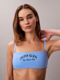 Albastru Bralette Tip Bandeau - Heritage Classic Cotton  Femei