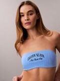 Albastru Bralette Tip Bandeau - Heritage Classic Cotton  Femei