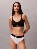 Negru Bralette Fara Captuseala – Monograma Grafica Din Microfibra Elastica  Femei