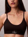 Negru Bralette Fara Captuseala – Monograma Grafica Din Microfibra Elastica  Femei