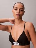 Negru Bralette Tip Triunghi Usor Captusit - Heritage Classic Cotton Stretch  Femei