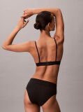 Negru Bralette Tip Triunghi Usor Captusit - Heritage Classic Cotton Stretch  Femei