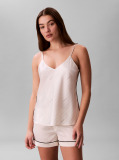 Alb Top De Pijama Tip Camisola Din Satin  Femei