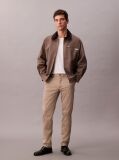 Kaki Pantaloni Slim Din Bumbac Elastic  Barbati