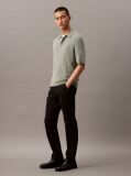 Negru Pantaloni Slim Din Bumbac Elastic  Barbati