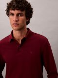 Rosu Tricou Polo Cu Maneca Lunga Din Bumbac Supima  Barbati