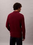 Rosu Tricou Polo Cu Maneca Lunga Din Bumbac Supima  Barbati
