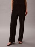 Negru Pantaloni Lounge Plisati Cu Talie Elastica  Femei