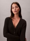 Negru Cardigan Fine Gauge Din Viscoza  Femei