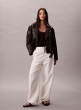 Black Faux Leather Biker Jacket  Women