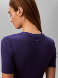 Albastru Tricou Slim Din Modal Reiat  Femei