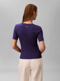 Albastru Tricou Slim Din Modal Reiat  Femei