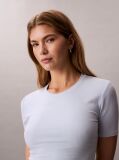 Albastru Tricou Slim Din Modal Reiat  Femei