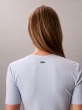 Albastru Tricou Slim Din Modal Reiat  Femei