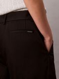 Negru Pantaloni Din Bumbac Twill Cu Cordon  Femei