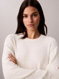 White Cable Knit Crew Neck Jumper  Women