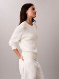 White Cable Knit Crew Neck Jumper  Women