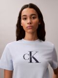 Albastru Tricou Cu Logo Monograma  Femei
