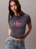 Gri Tricou Cu Logo Monograma  Femei