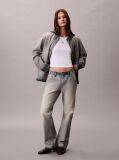 Alb Tricou Slim Din Bumbac Reiat Cu Emblema  Femei